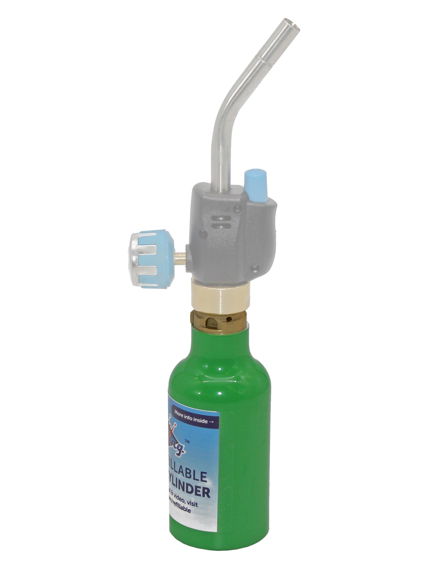 Flame King 1/4 lb Refillable Mini Propane Tank for Camping