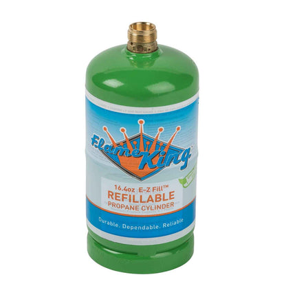 Flame King Eco Friendly Sustainable 1lb Empty Refillable Propane Tank LP Cylinder