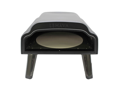 Flame King Outdoor Portable 14-inch Propane Pizza Oven Gas 360 Degree Rotating Stone