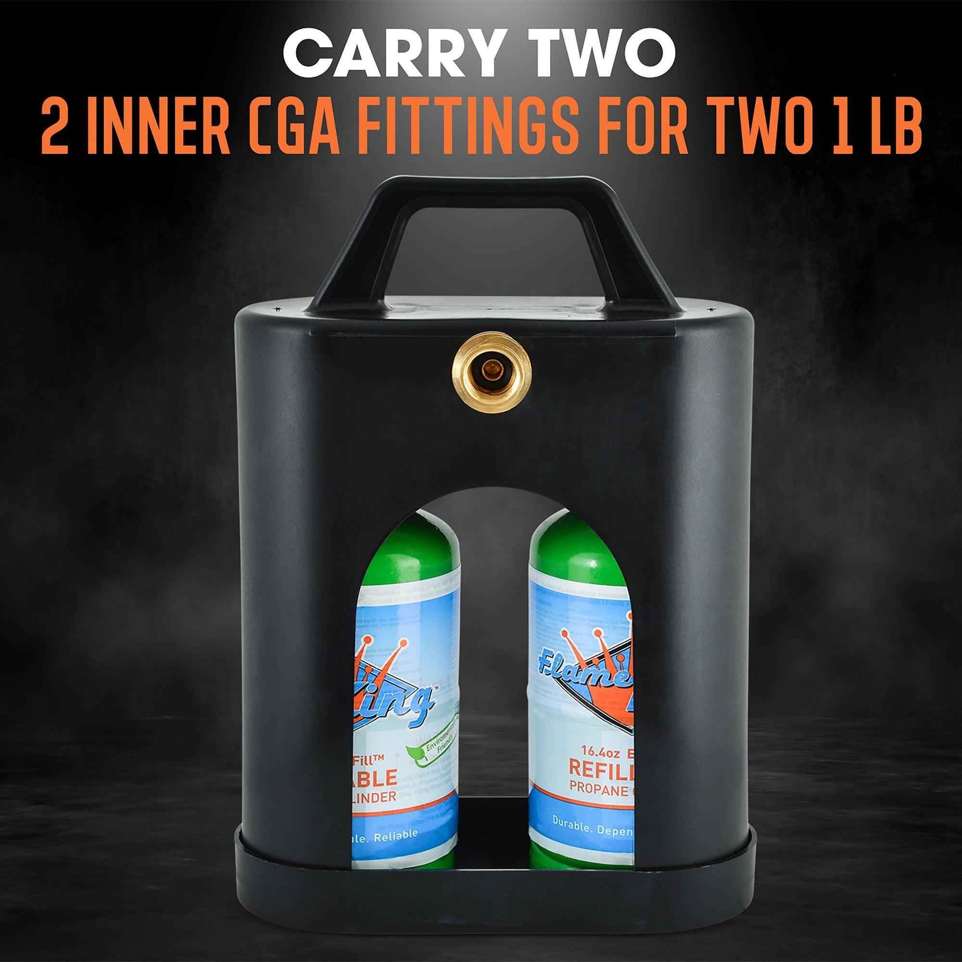 Flame King ProBoost Dual 1LB Propane Tank Carrier