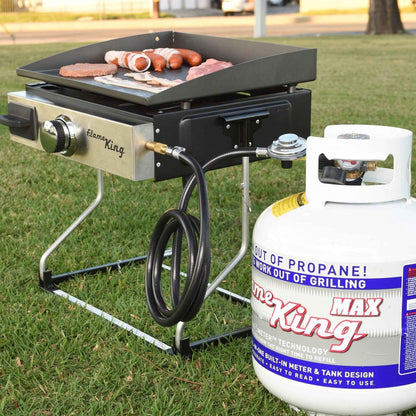 Flame King Regulator Hose Adapter Connect to 20Lb Tank for 17 and 22 inch Tabletop Grill Griddle, 6 Feet