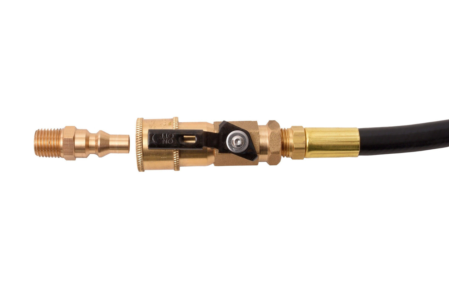 Flame King Brass RV Propane Quick Connect Adapter