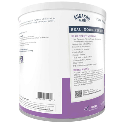 Freeze Dried Whole Blueberries Can, 26 Servings