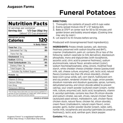 Funeral Potatoes Pouch, Cheesy Potato Casserole, 12 Servings