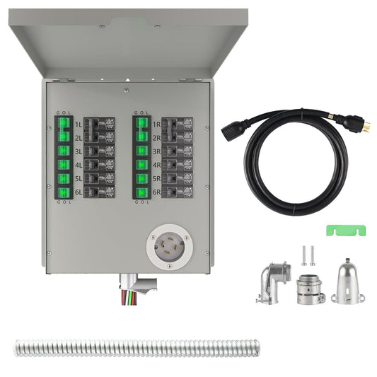 Nature's Generator 12-Circuit 120/240V 30A Non-Automatic Power Transfer Switch - East Bay Industries
