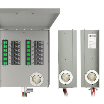 Nature's Generator 12-Circuit 120/240V 30A Non-Automatic Power Transfer Switch - East Bay Industries