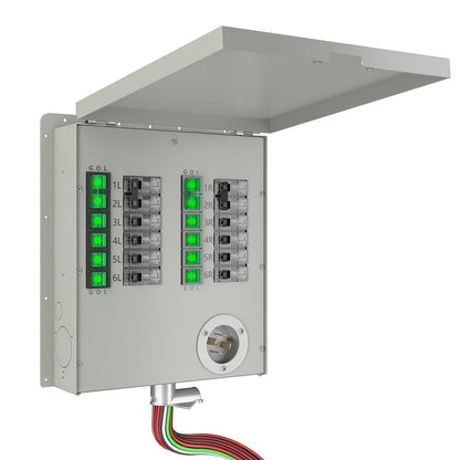 Nature's Generator 12-Circuit 120/240V 30A Non-Automatic Power Transfer Switch - East Bay Industries