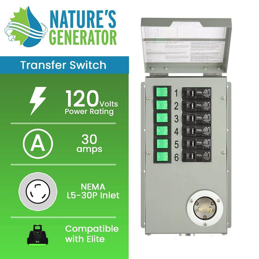 Nature's Generator Power Transfer Switch Kit - Elite - East Bay Industries