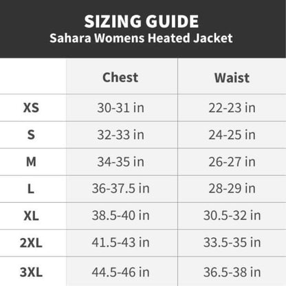 Sahara Womens Heated Jacket