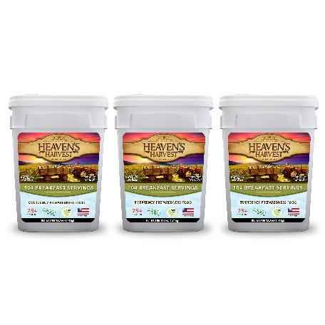 Breakfast Bucket - 1 Person 1 Month - 104 Servings - Emergency Survival Food Kit - East Bay Industries
